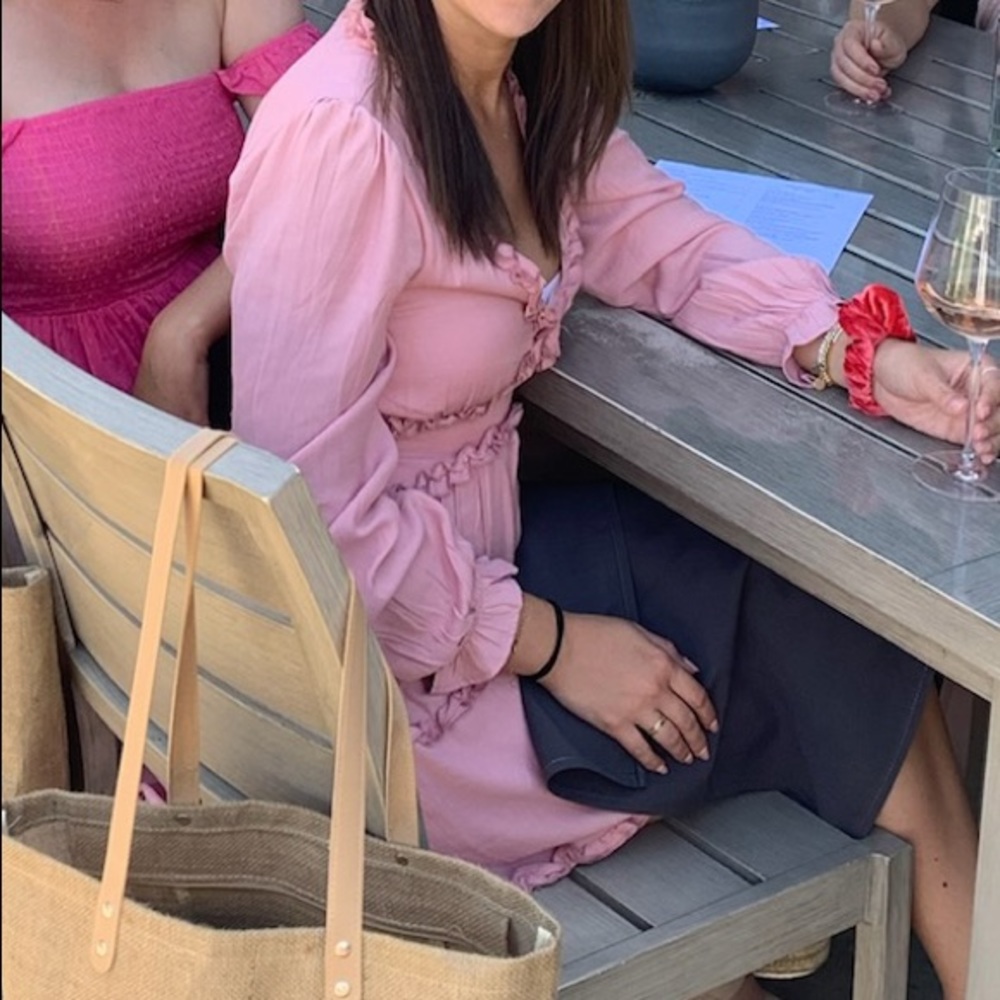 Pink Ruffled Trim Dress - Picture 7 of 7